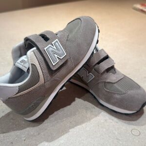 New Balance Kids' Gray Velcro Strap Sneakers